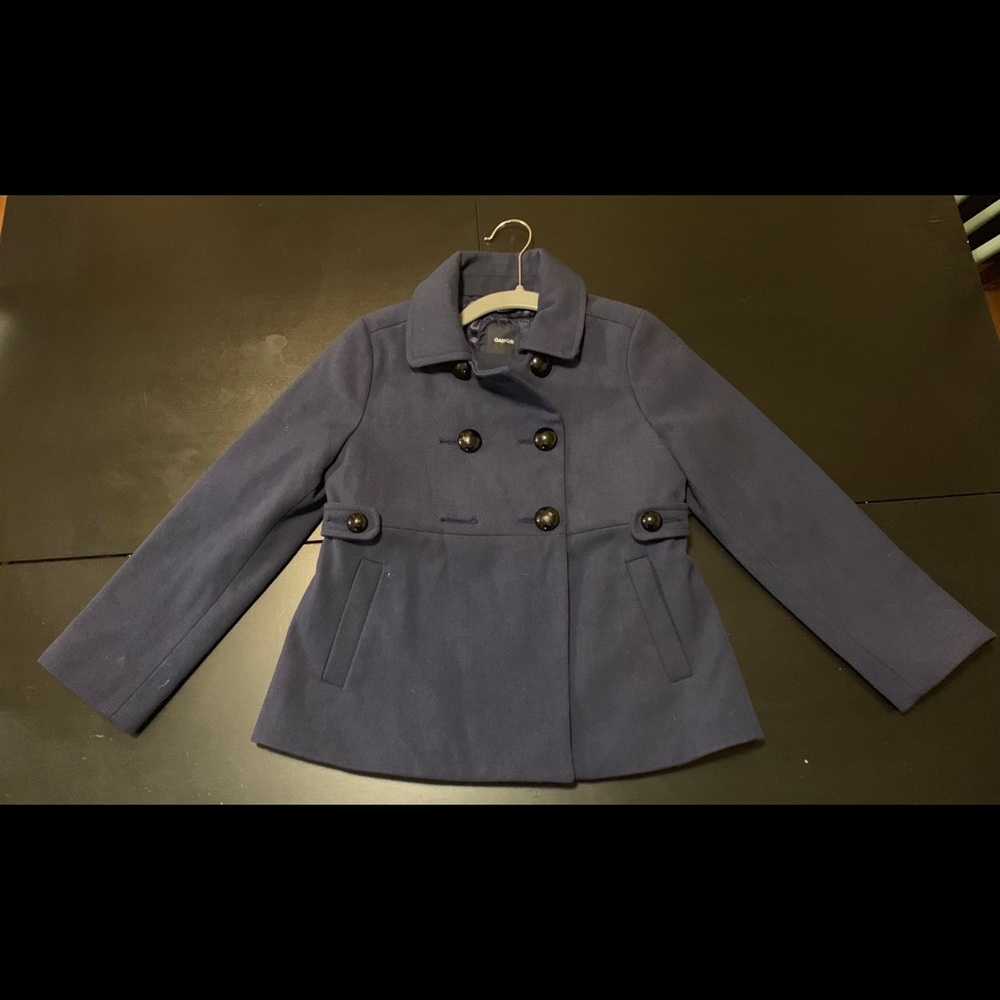 EUC GAP navy pea coat size 6/7